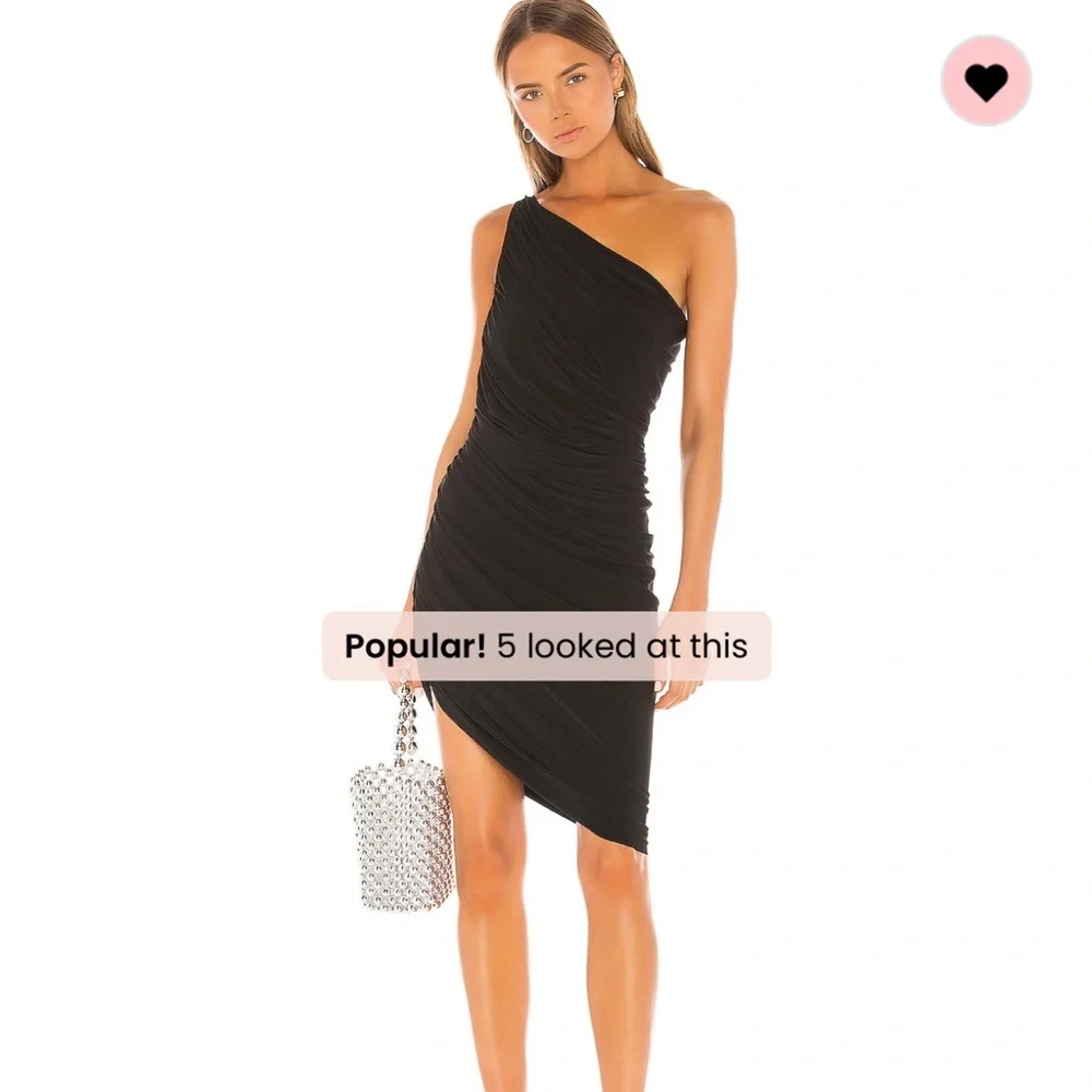 Norma Kamali Diana dress black mini - Picture 1 of 6